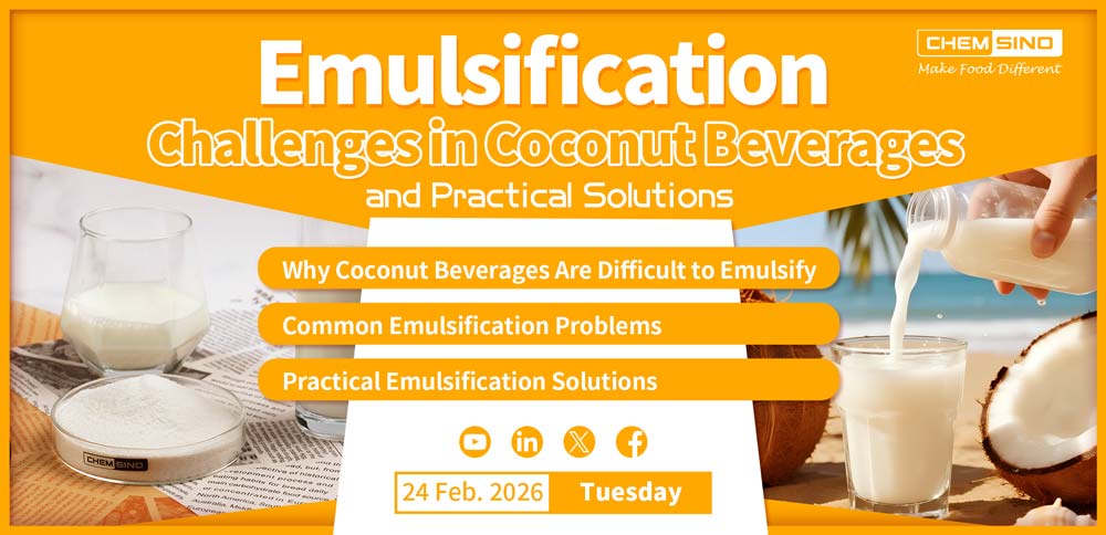 Desafíos de la emulsificación en bebidas de coco y soluciones prácticas